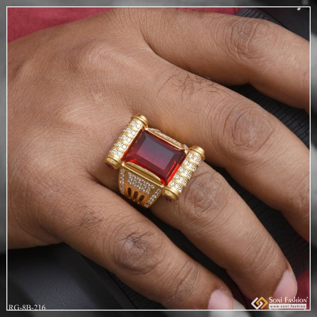 Samriddhi Creations Red Diamond Ring Price Starting From Rs 3,800 | Find  Verified Sellers at Justdial